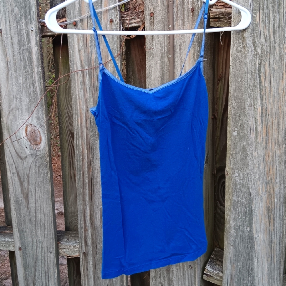 Blue Spaghetti Strap Tank Top